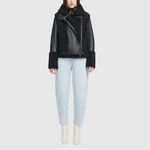 Hiso Ts Soul Curly Shearling Moto Jacket