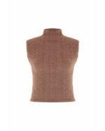 Theo Ts Carme Plush Lace Sleeveless Mockneck Top