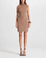 Theo Ts Carme Plush Lace Sleeveless Mockneck Top