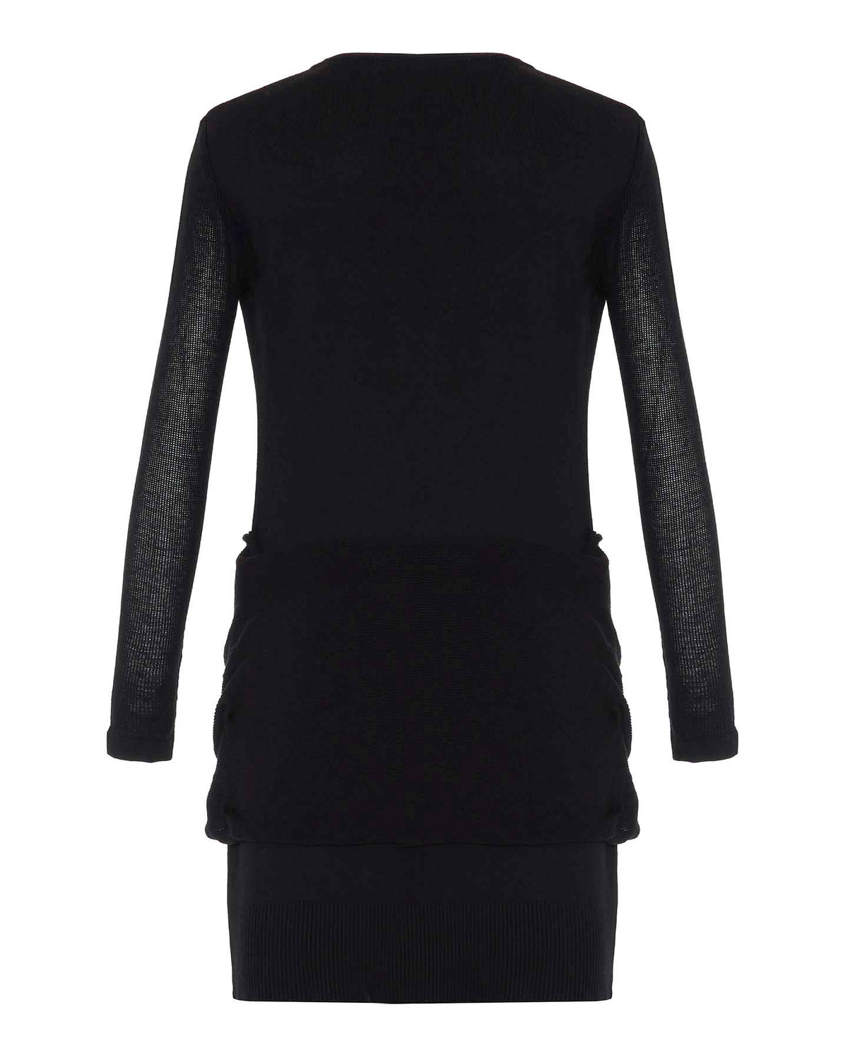 Theo Ts Nomia Sheer Sleeve Drape Front Dress