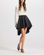 Theo Ts Nomia Sheer Sleeve Crew Neck Sweater