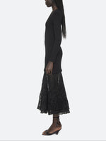 Sea Valo Mixed Media Maxi Dress