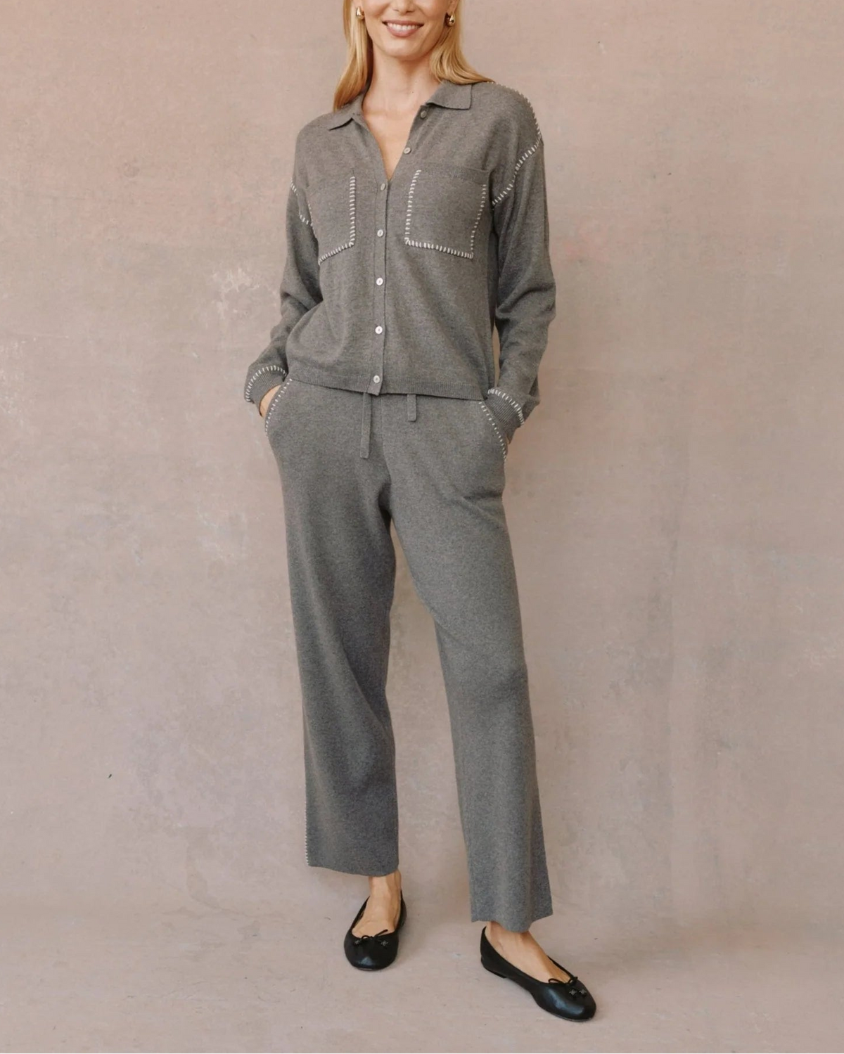 Bella Dahl Whip Stitch Dbl Pocket Sweater