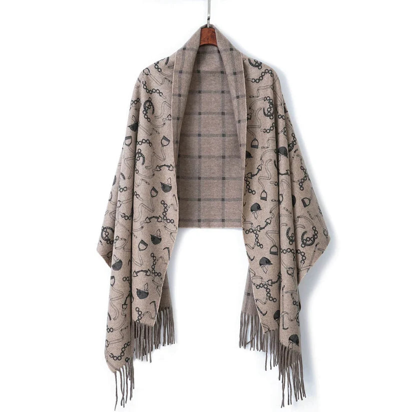 Roberta Bianca Reversible Cashmere Wrap