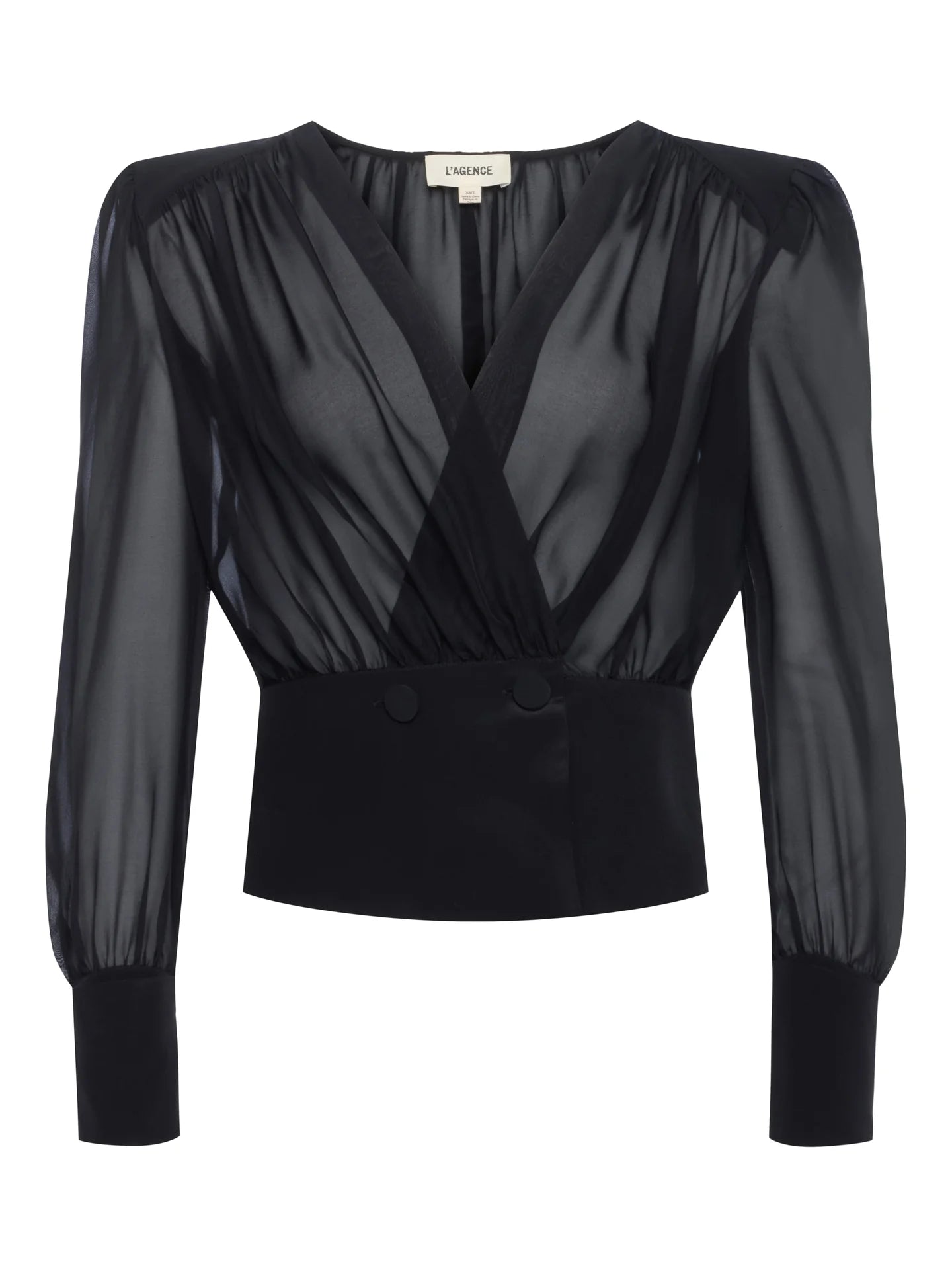 L'agence Yan Front Wrap Blouse