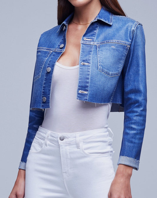 Lagence Wesley Crop Raw Jacket