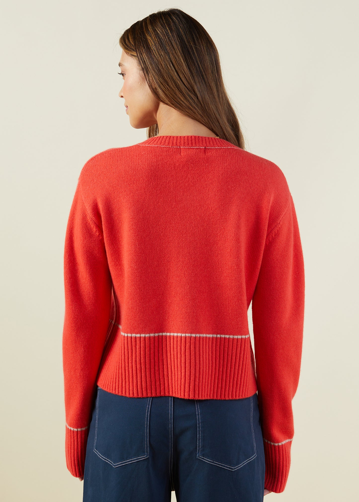 Monrow Wool Cash V-Neck Sweater