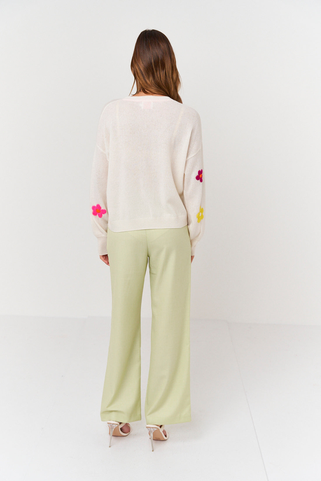 Brodie Cashmere Polly Floral Crew