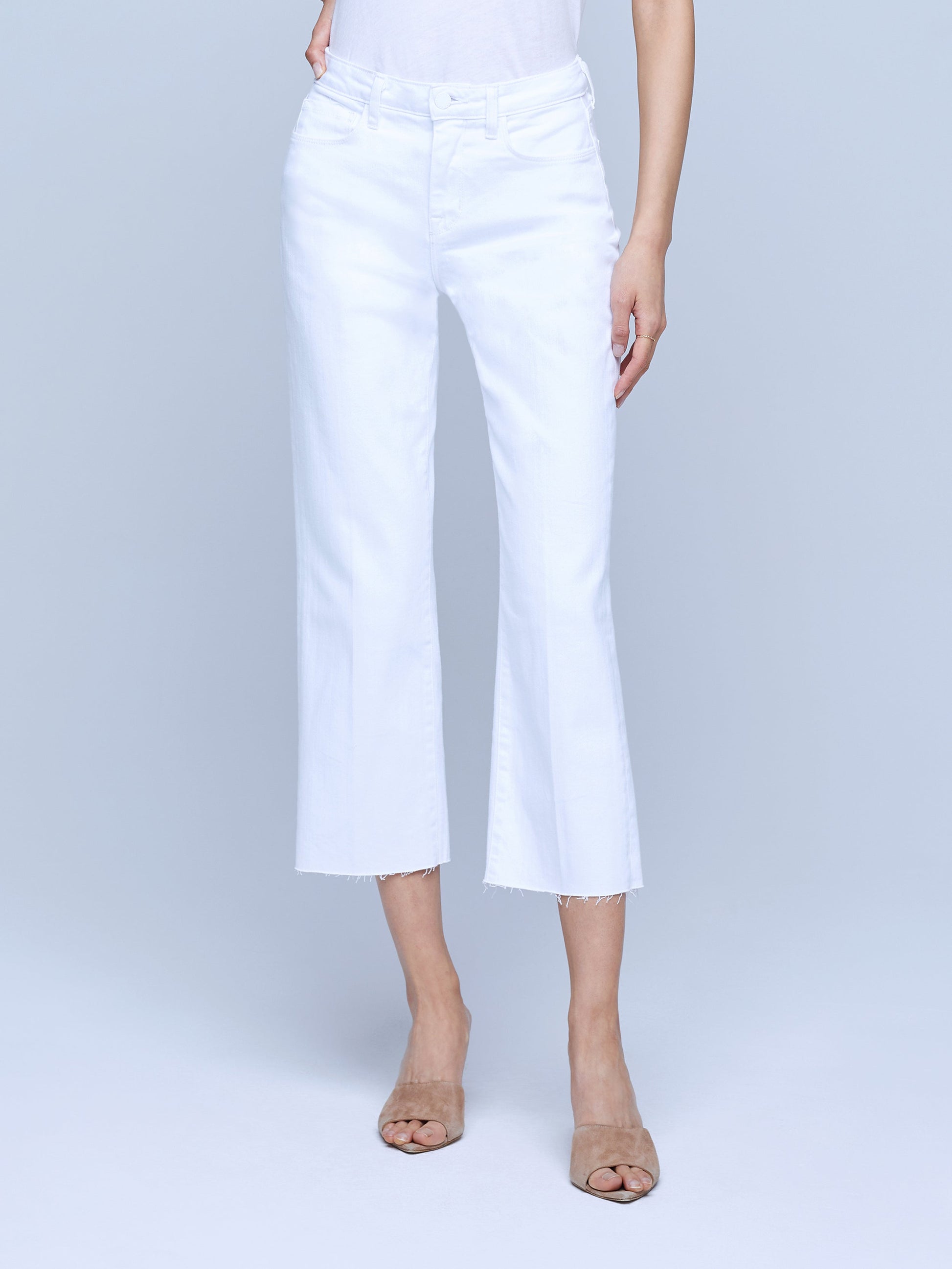 Wanda Crop Wide Leg - 25 / Blanc - Pants
